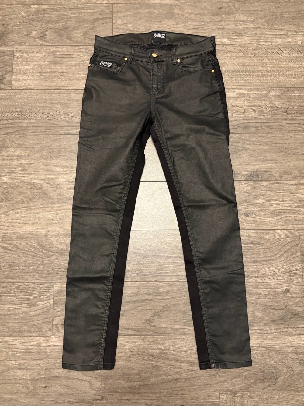 Versace black skinny Denim Jeans image 2